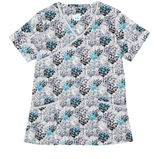 Gwen Teal Etching Printed Cotton