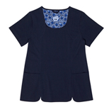 Geri Navy Stretch Woven