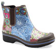 Vail Blue Patchwork Coated Canvas