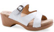 Sela White Crinkle Patent