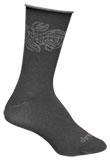 Floral Stitch Dark Charcoal Crew