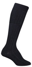 Solid Cable Black Angora Knee High