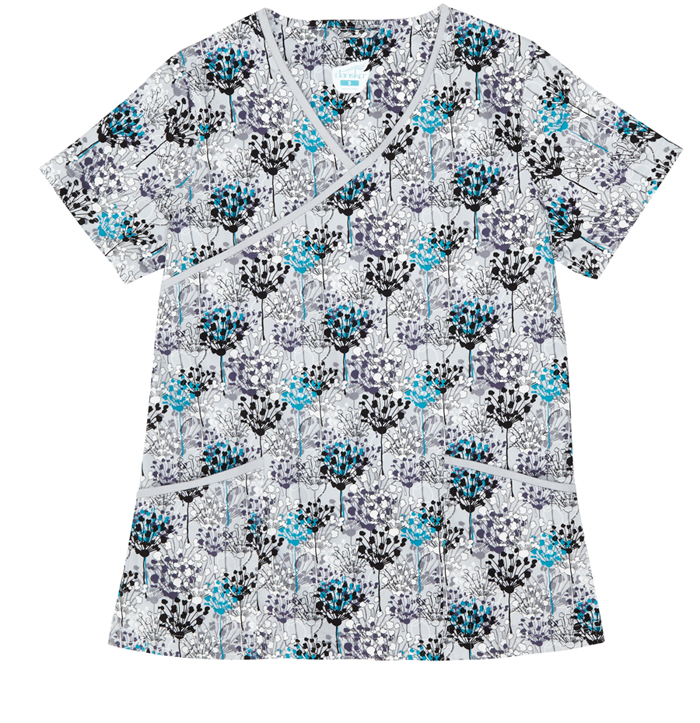 Gwen Teal Etching Printed Cotton