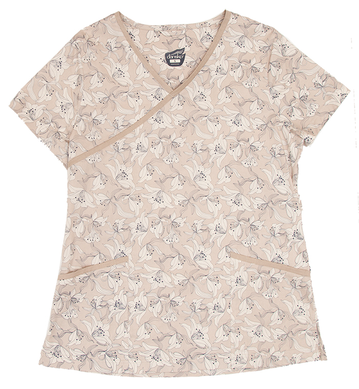 Gwen Lily Khaki Printed Cotton
