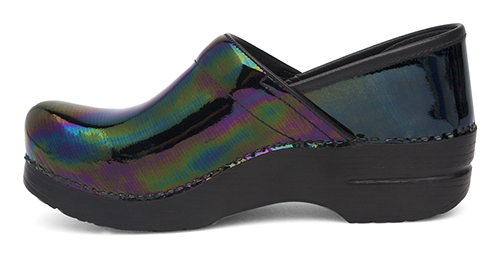 dansko professional petrol patent leather clog