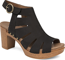 Dansko Outlet - Demetra Black Milled Nubuck