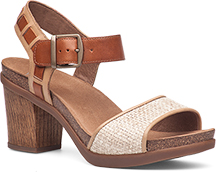 Debby Taupe Full Grain/Raffia