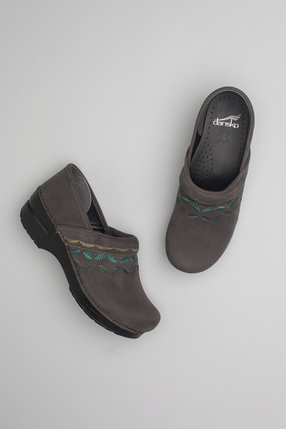 dansko paisley grey milled nubuck