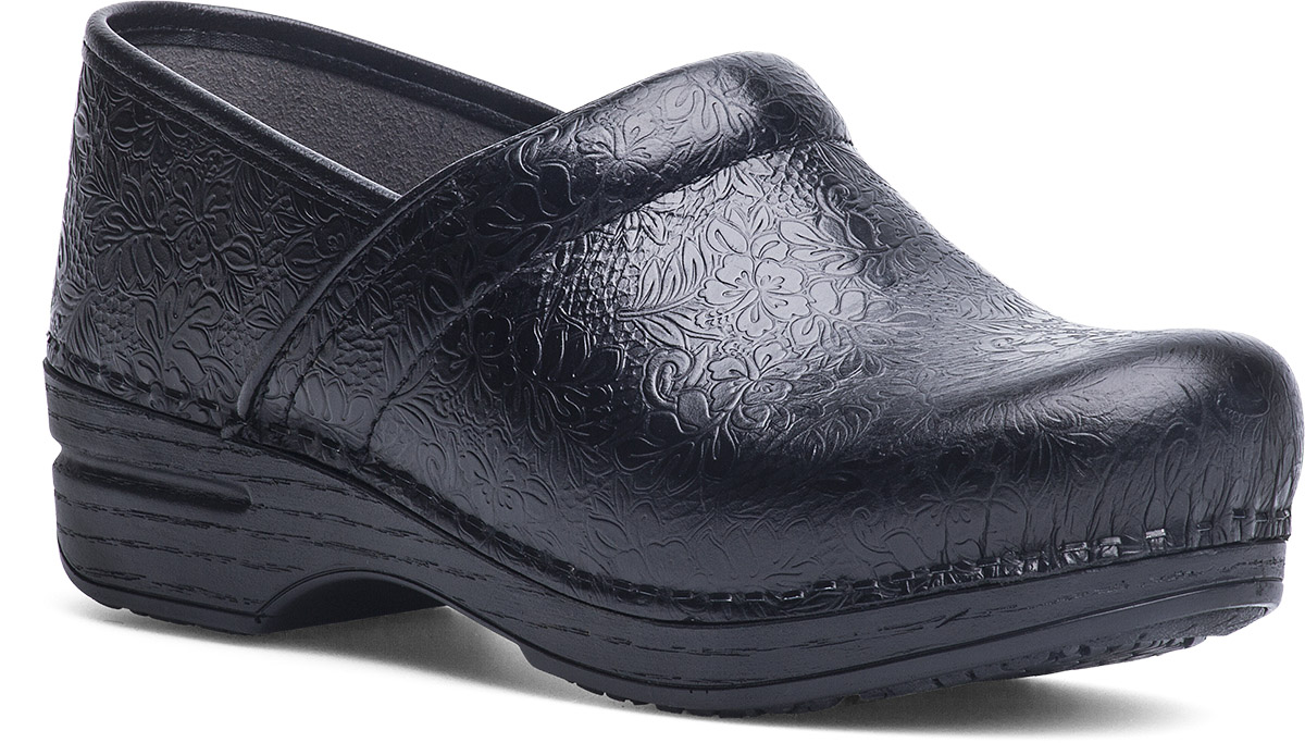 The Dansko Black Floral Tooled From The Pro Xp Collection 9753