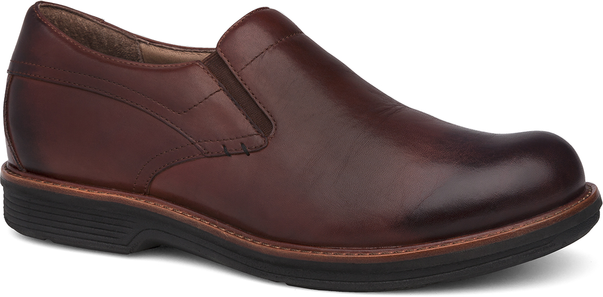 The Dansko Mahogany Antiqued Calf from the Jackson collection.