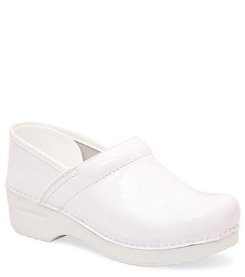 The Dansko White Patent from the Professional collection.