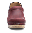 dansko red oiled clogs